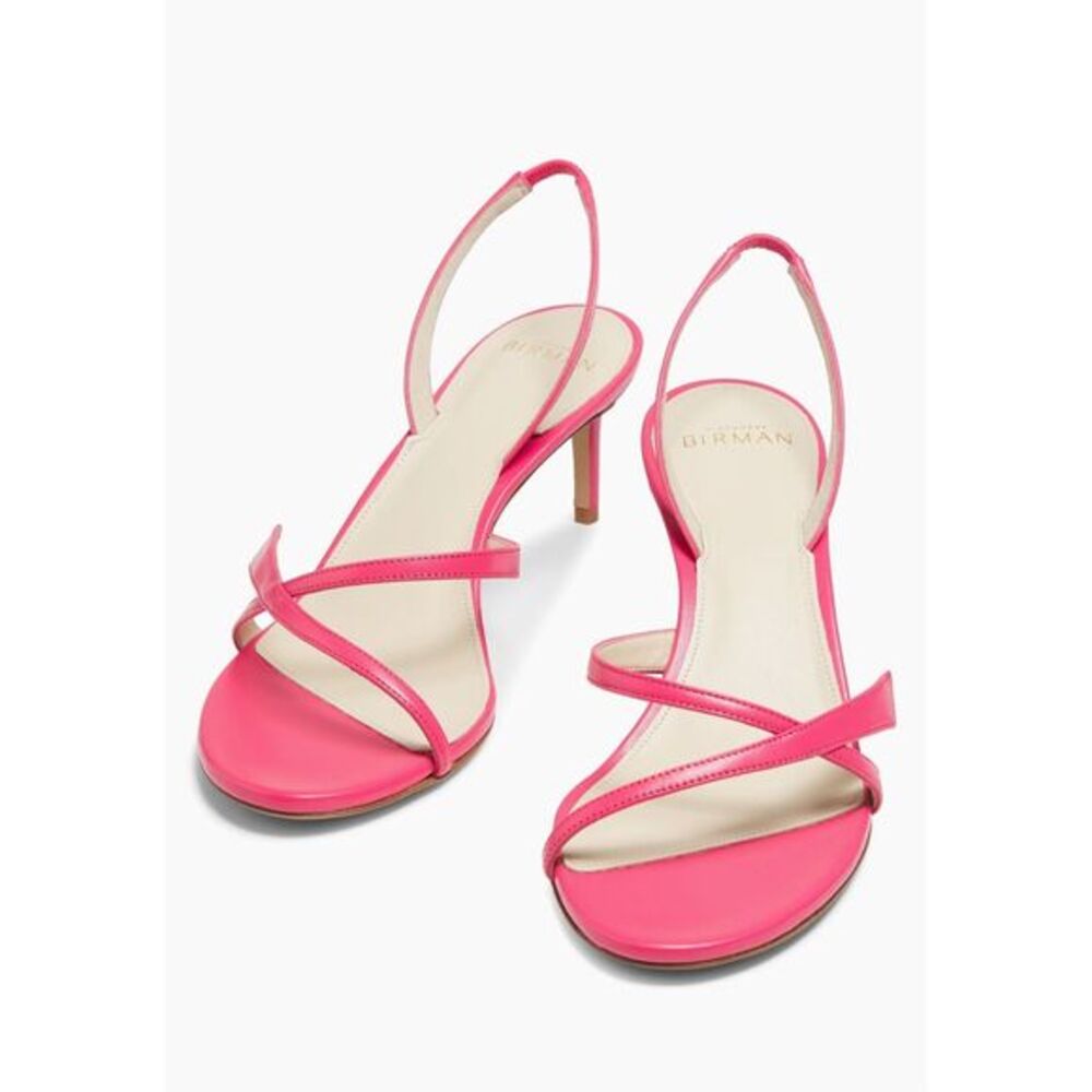 Alexandre Birman Tita 60MM Leather Slingback Sandals Size 37.5 (7.5) $650
